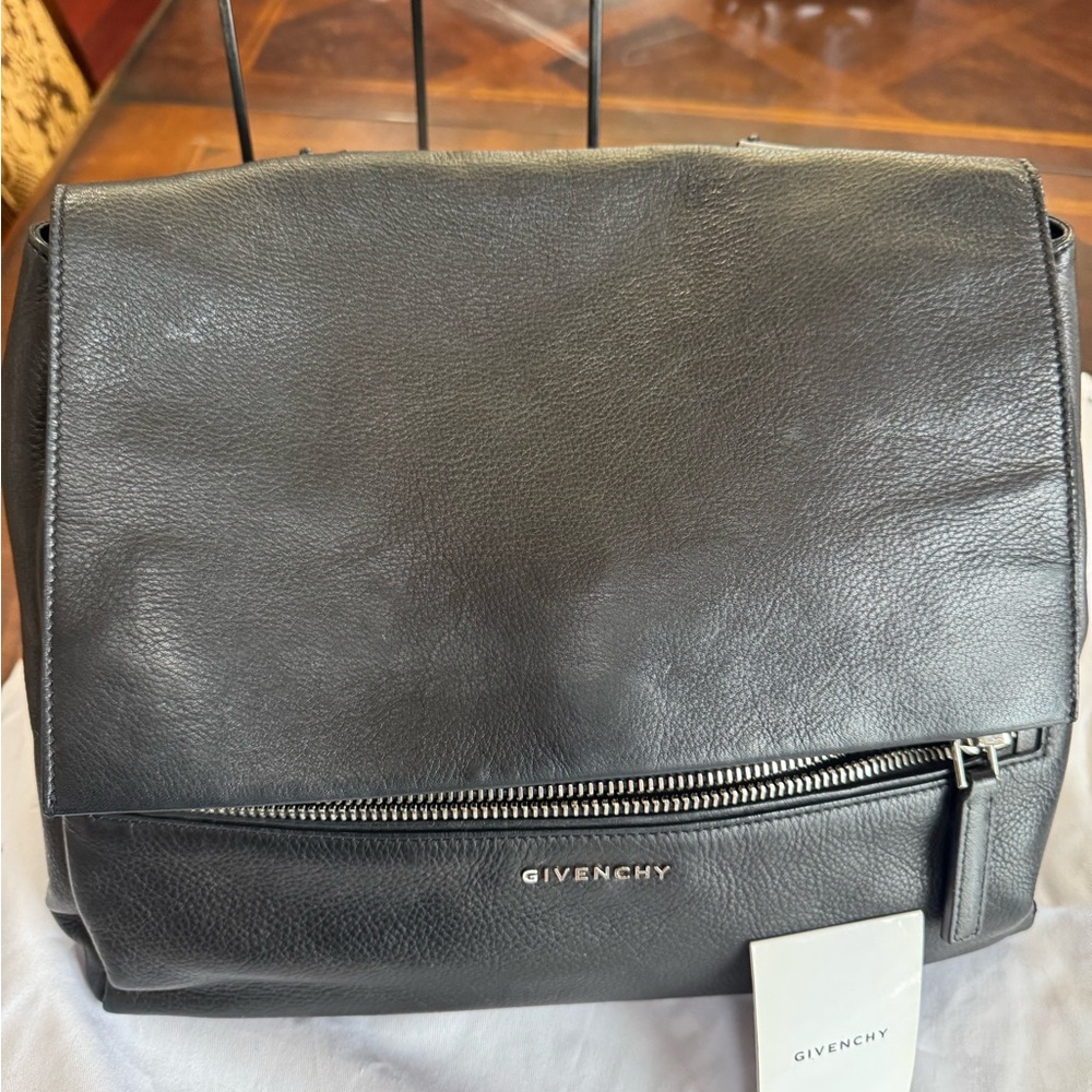 Givenchy Dark Leather Messenger Bag